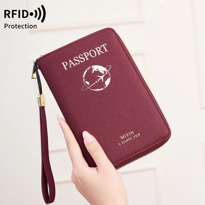 Passport Holder Travel Wallet – RFID Zip Organizer