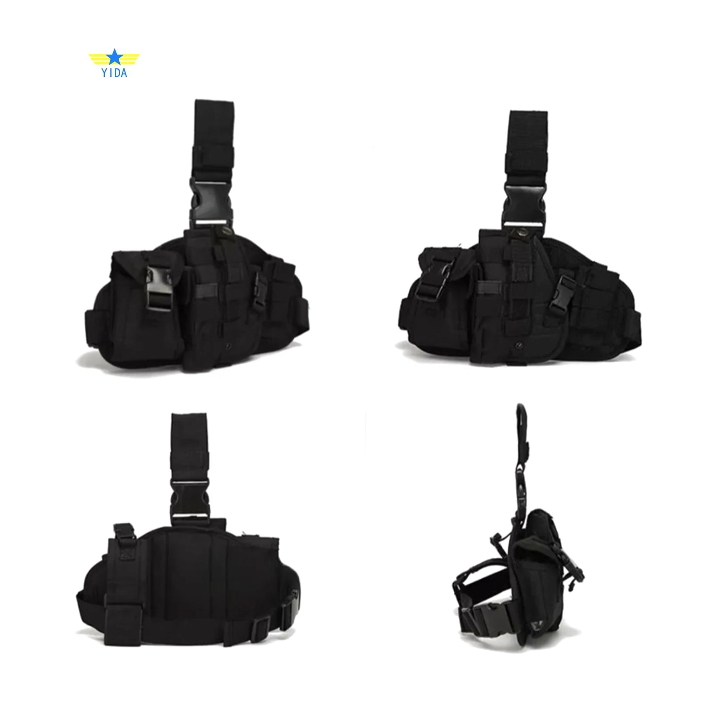 Tactical Drop Leg Holster – MOLLE Thigh Bag & Pouch