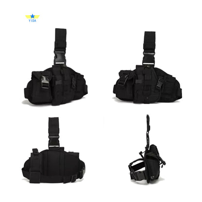 Tactical Drop Leg Holster – MOLLE Thigh Bag & Pouch