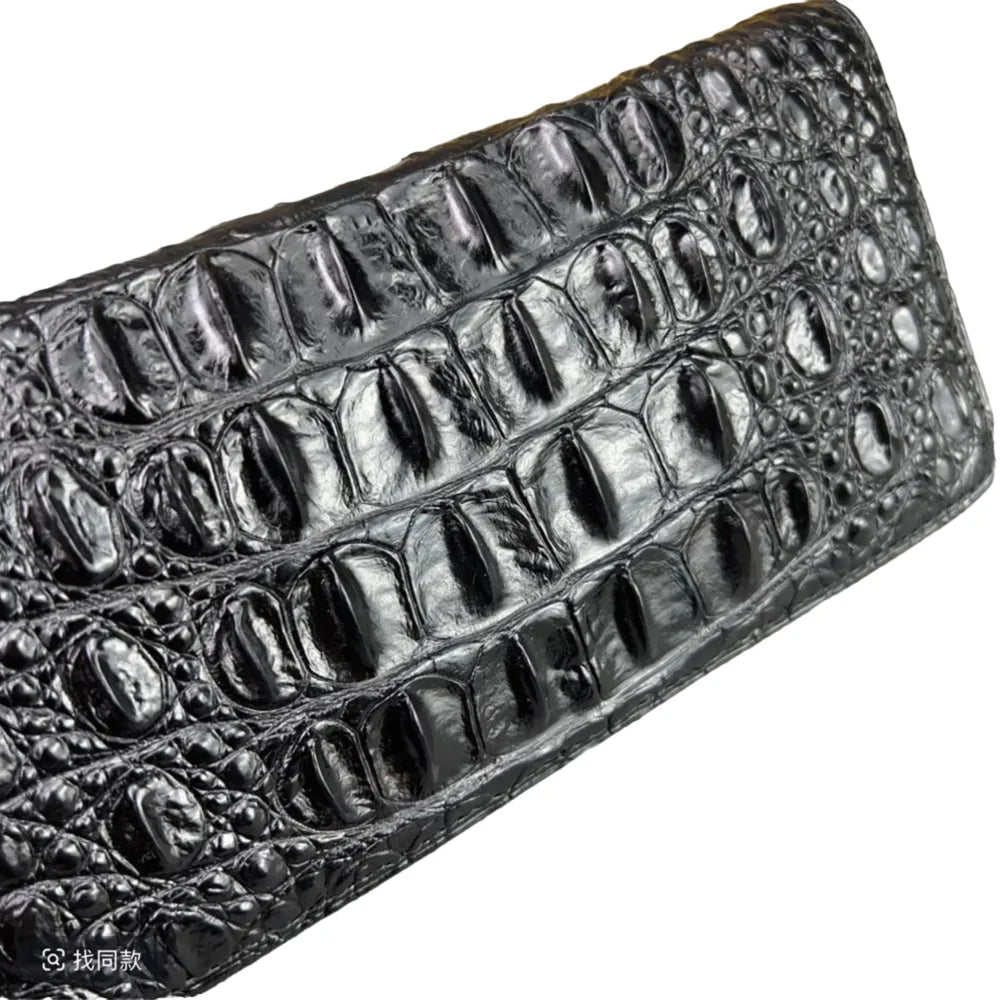 Crocodile Leather Men's Long Wallet – Luxury Zipper Clutch