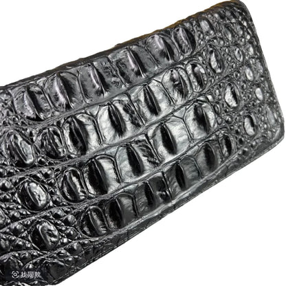 Crocodile Leather Men's Long Wallet – Luxury Zipper Clutch