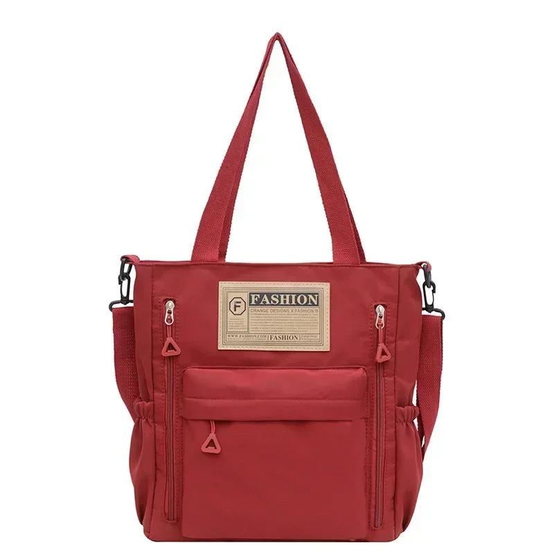 Nylon Shoulder Bag for Women – Multi-Pocket Tote & Crossbody