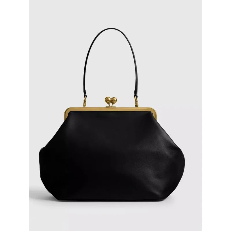 Luxury Clip-Frame Clutch Bag for Women – Soft PU Leather