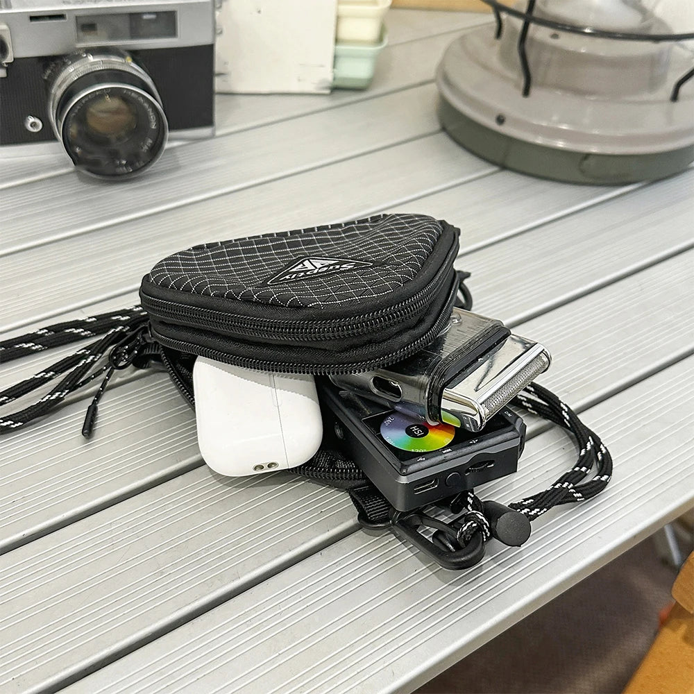 Triangle Mini Crossbody Bag – Japanese Style Key & Coin Pouch