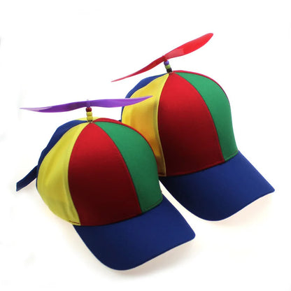 Propeller Baseball Cap – Colorful Patchwork Hat for Kids & Adults