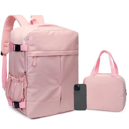 Carry-On Backpack & Tote Bag Set – 2-Piece Large Capacity Travel Luggage
