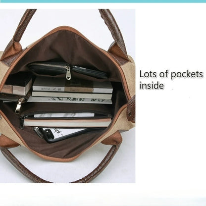 Large Canvas Shoulder Bag – Women's Crossbody Travel Tote