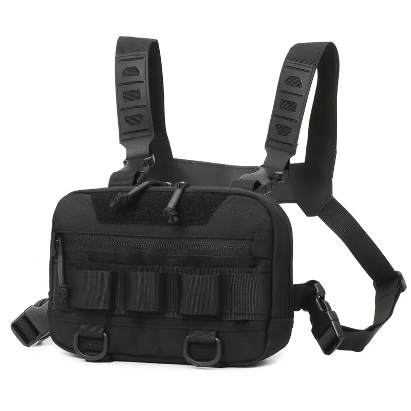 Tactical Chest Rig Bag – MOLLE Vest Front Pouch Daypack
