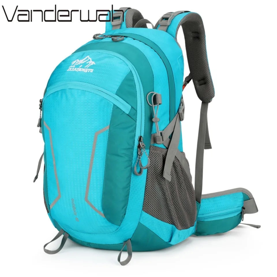 40L Hiking Backpack with Detachable Frame, Breathable Mesh Back & Rain Cover