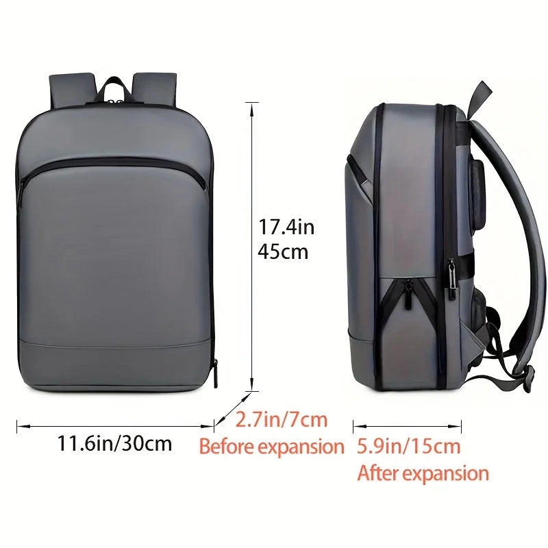Lightweight Business Backpack for Men – Expandable Multi-Compartment Laptop Bag