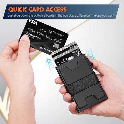 RFID Blocking Metal Card Holder Wallet for Men & Women
