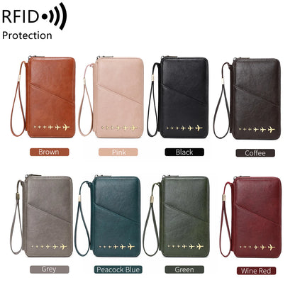 RFID Blocking Family Passport Holder Travel Wallet
