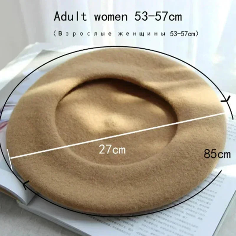 Wool Beret Hat – French Painter Style for Women & Girls