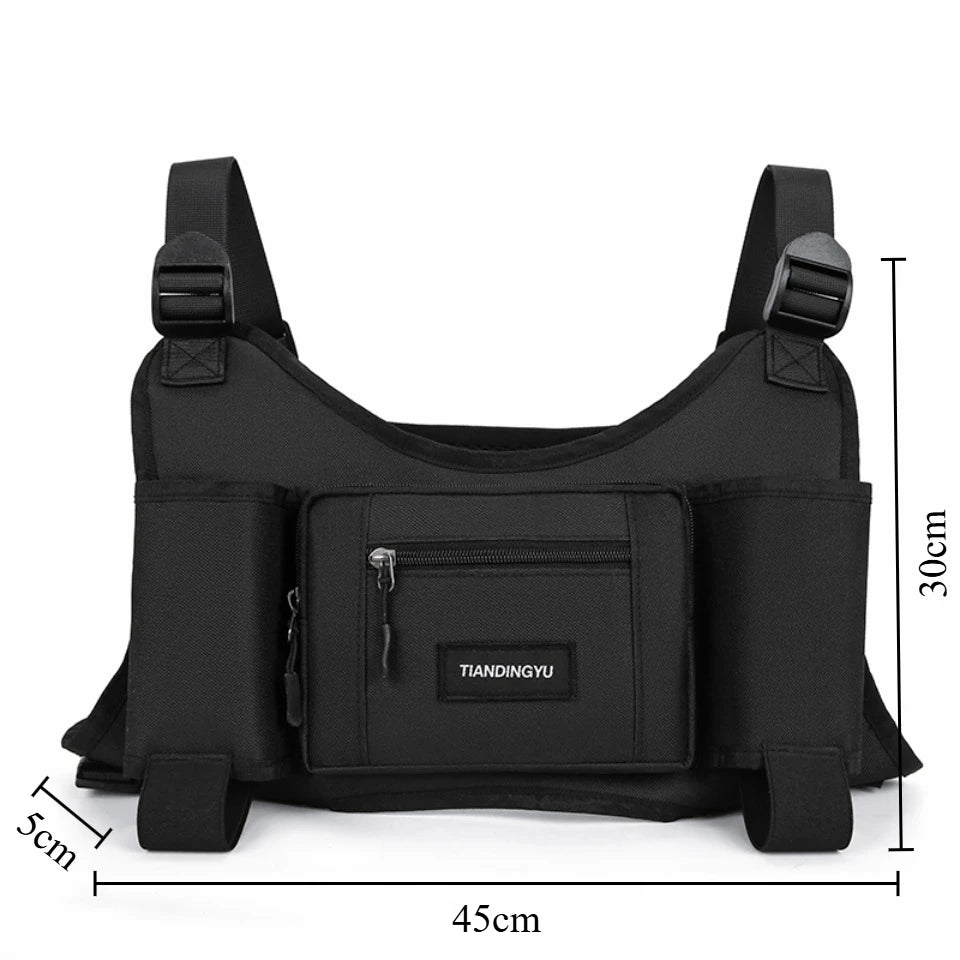 Tactical Chest Rig Bag for Men – Outdoor Vest Pouch for Hiking & Running