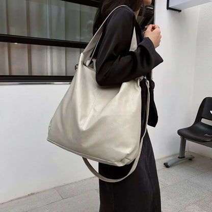 Large Capacity PU Leather Shoulder Bag – Women's Tote