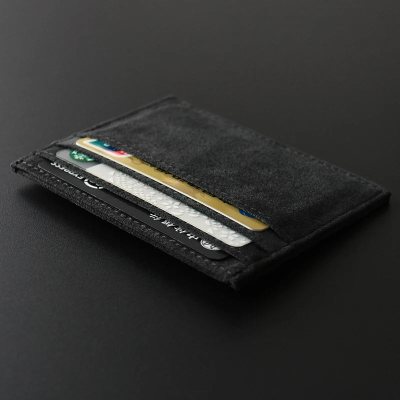 Hand-Woven Genuine Leather Card Holder Wallet for Men