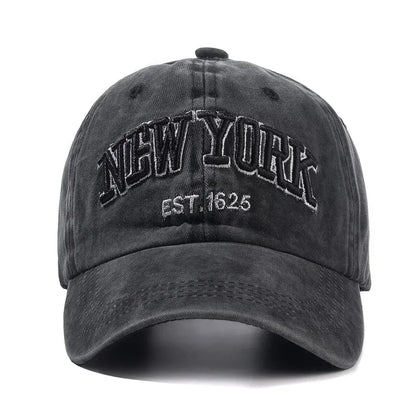 Washed Cotton Dad Hat – Snapback Baseball Cap with Sun Protection
