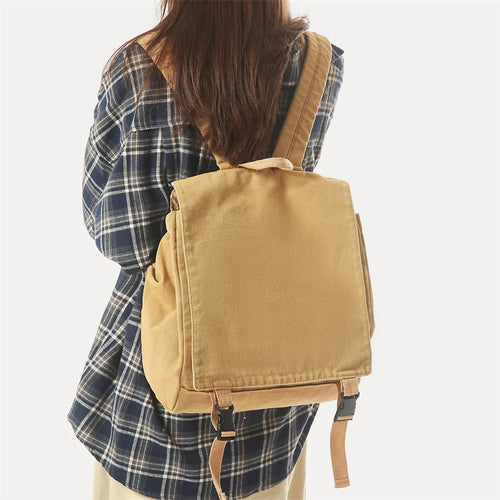 Canvas Backpack for Women – Casual Flip Flap School & Travel Bag