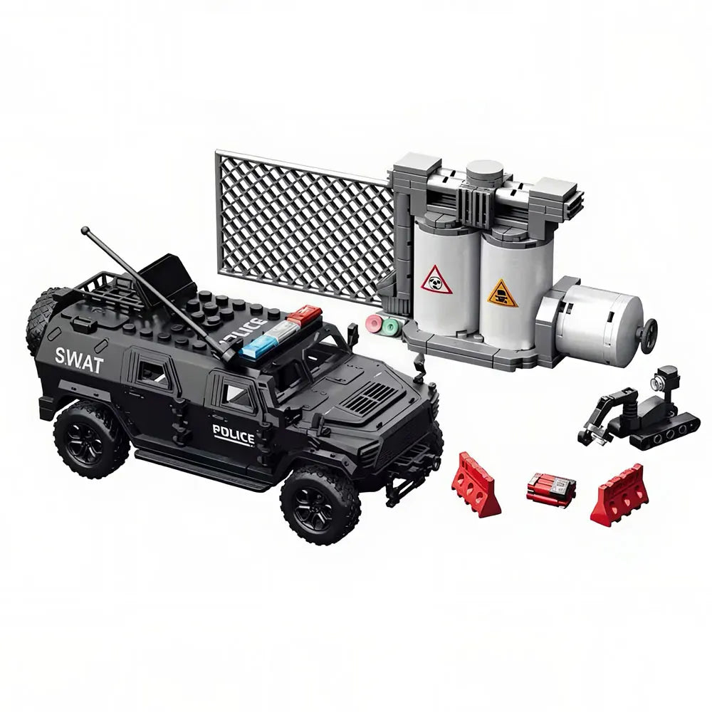 SWAT Armored Police Vehicle Building Blocks – Military Army Bricks Set