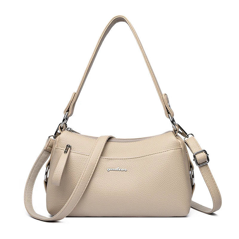 Women's Soft PU Leather Shoulder Crossbody Bag – Designer Handbag