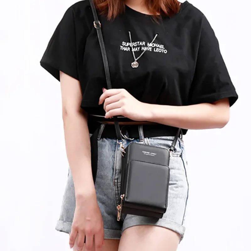 Touchscreen Crossbody Phone Purse for Women – Multifunction Wallet Bag