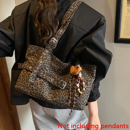 Leopard Print Large Capacity Women's Shoulder Bag