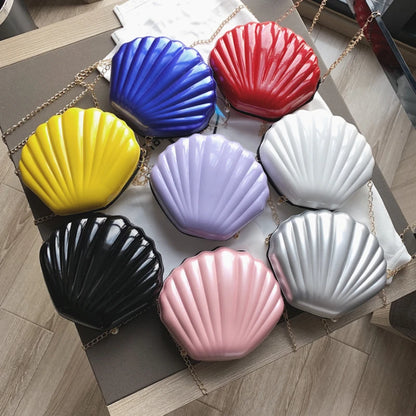 Shell Shape Crossbody Bag with Chain Strap for Women