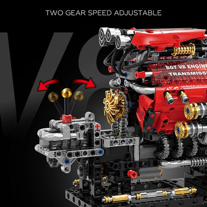 V8 Engine Building Blocks Set – 812+ Pcs Motorized Model Kit