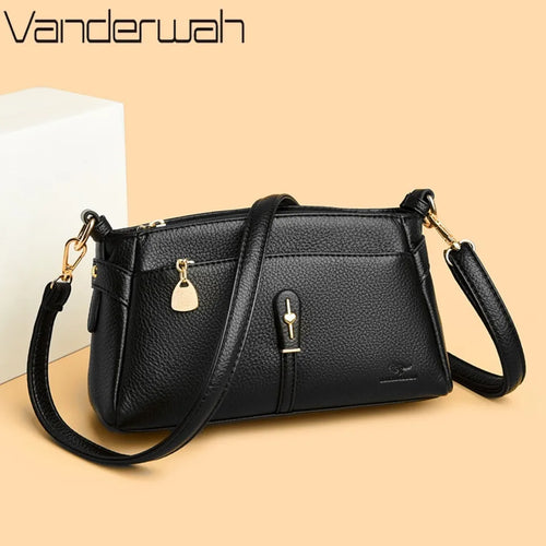 Soft Leather Shoulder Bag for Women – Luxury Crossbody Messenger Purse