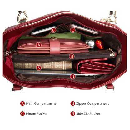 Foxer Leather Women S Shoulder Bag Cowhide Crossbody Luxury Female Handbag Tote Purse Festival Gift