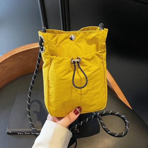 Women's Drawstring Mini Crossbody Shoulder Bag