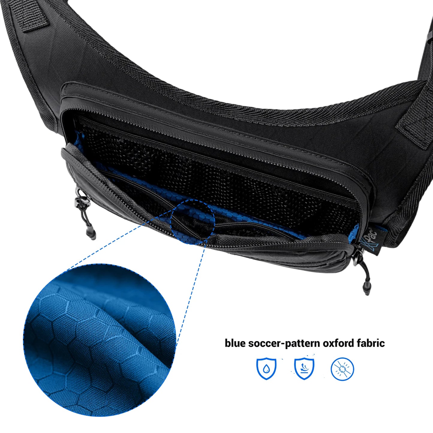 Men's Sports Chest Bag – Water-Resistant Lightweight with Reflective Strips