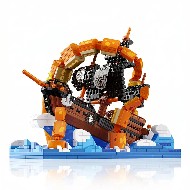 Kraken Attack Pirate Ship MOC Building Blocks Set