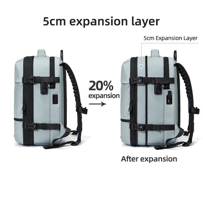 Vacuum Compression Travel Backpack 16" – Laptop & USB Charging