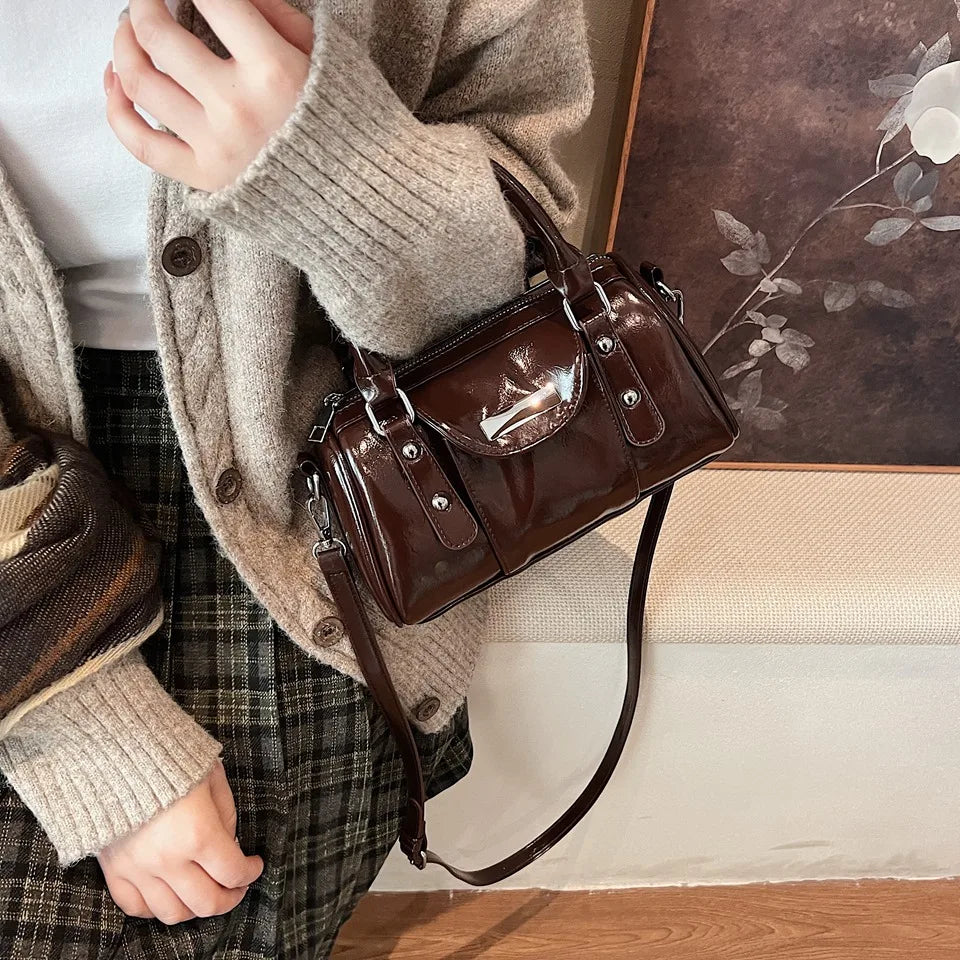 Mini Leather Top-Handle Bag – Luxury Crossbody & Shoulder Bag
