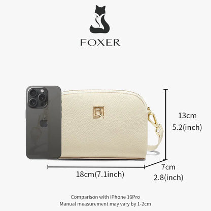 Foxer Lady S Shoulder Bag Genuine Leather Casual Crossbody Solid Commute Mother Day Gift