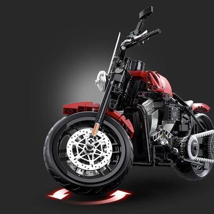 MOC Motorcycle Building Block Set – 1:8 Scale Technical Brick Model