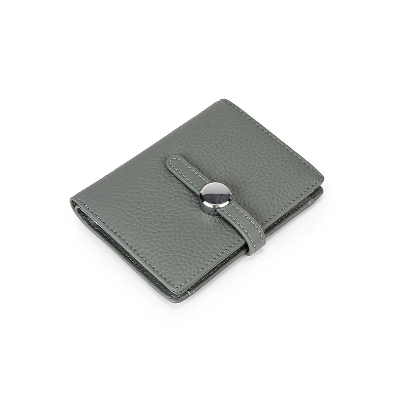Genuine Leather Small Wallet for Women with Coin Purse