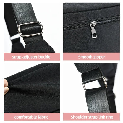 Men's Multi-Pocket Crossbody Bag with Adjustable Shoulder Strap