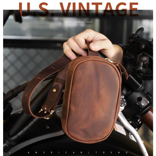 Genuine Leather Chest Bag – Adjustable Crossbody Fanny Pack