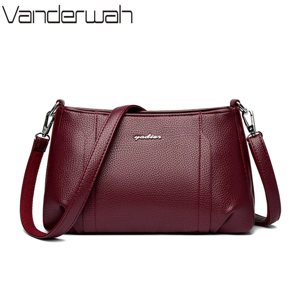 Women's Soft Leather Crossbody Bag – Elegant Shoulder Purse