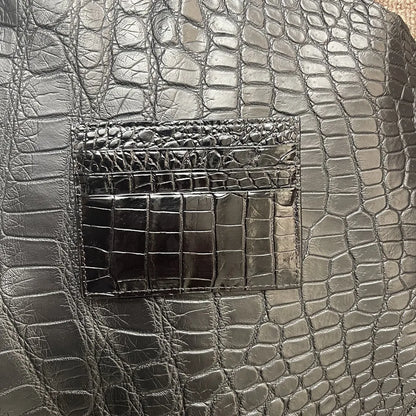 Crocodile Leather Men's Wallet with Custom Name