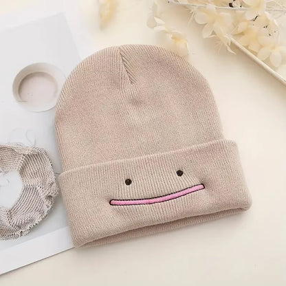 Knit Hat Hip-Hop Style Skull Pattern Embroidery Warm Woolen Men Women Beanies