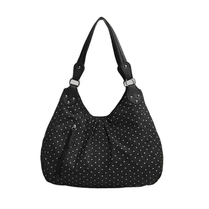 Polka Dot Large Capacity Shoulder Bag for Women – Retro Hobo