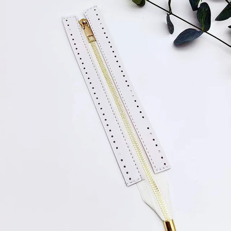 24cm PU Leather Zipper Strip for DIY Handmade Bags