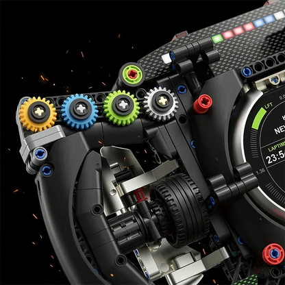 Racing Steering Wheel MOC Building Blocks – F1 Supercar Simulation Bricks