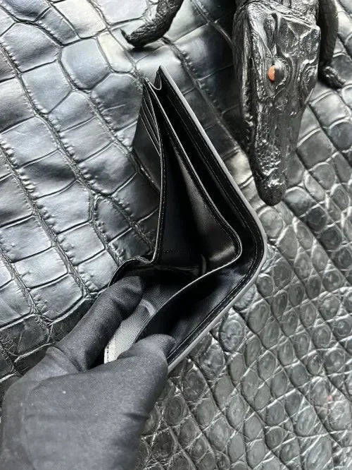 Men's Crocodile Leather Wallet – Luxury Short Organizer