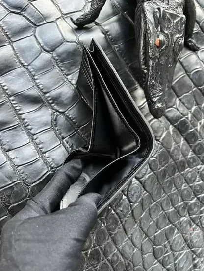 Men's Crocodile Leather Wallet – Luxury Short Organizer