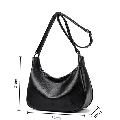 Women's PU Leather Hobo Shoulder Bag – Soft Crossbody Purse