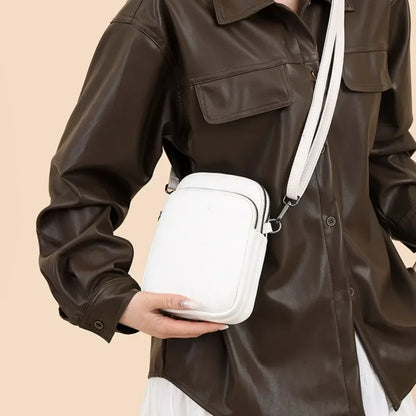 2025 New 100 Genuine Cowhide Women S Leather Mobile Phone Bag Crossbody Bags Designer Messenger